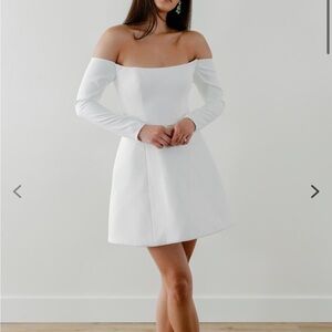 White By Watters mini wedding dress